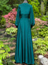 Emerald "Beverly" Dressing Gown w/ Crystal Button Cuffs Image 3