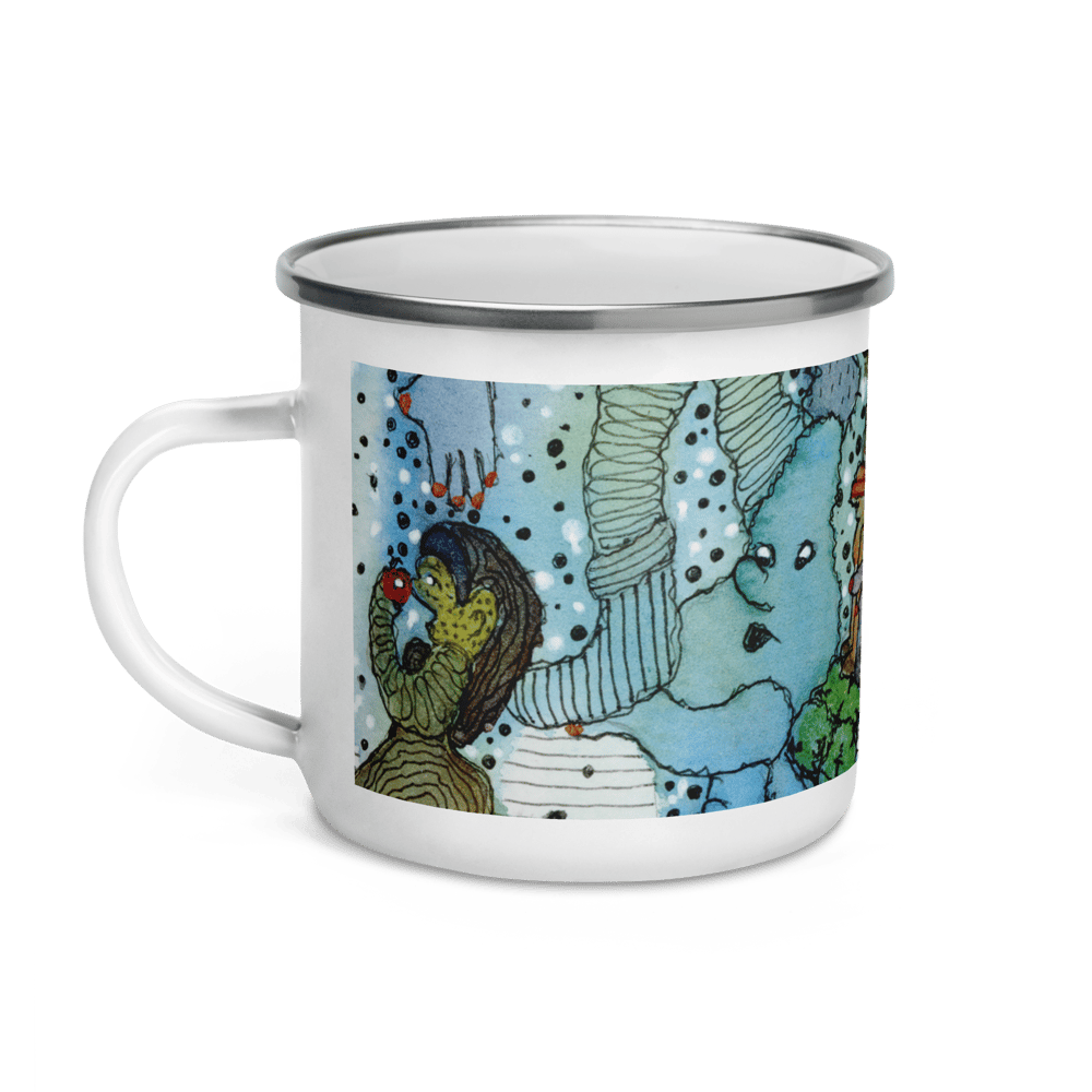 Image of "Two" Emaille Becher/ Enamel Mug 