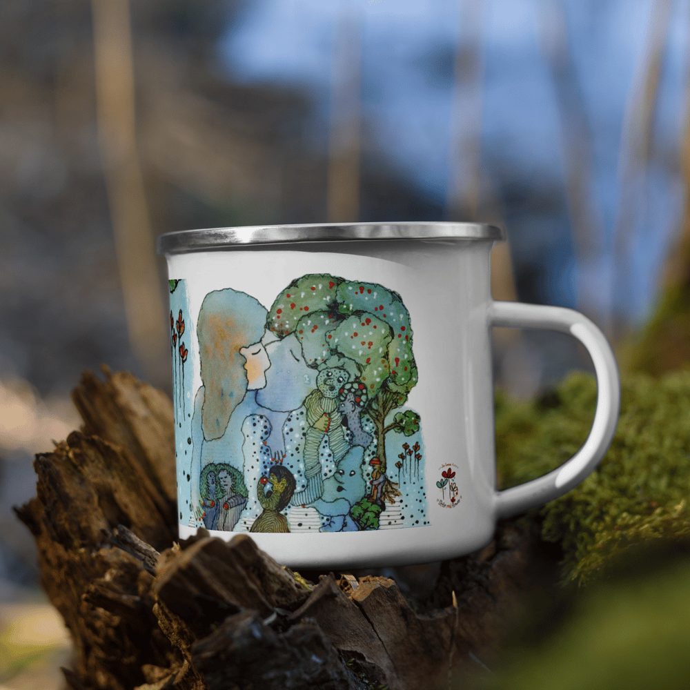 Image of "Two" Emaille Becher/ Enamel Mug 