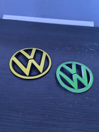 Image 3 of X2 Vw golf Mk7 Front and rear Badge overlay stickers