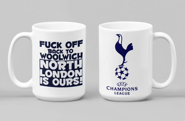 Tottenham Hotspur Rude Funny Mug