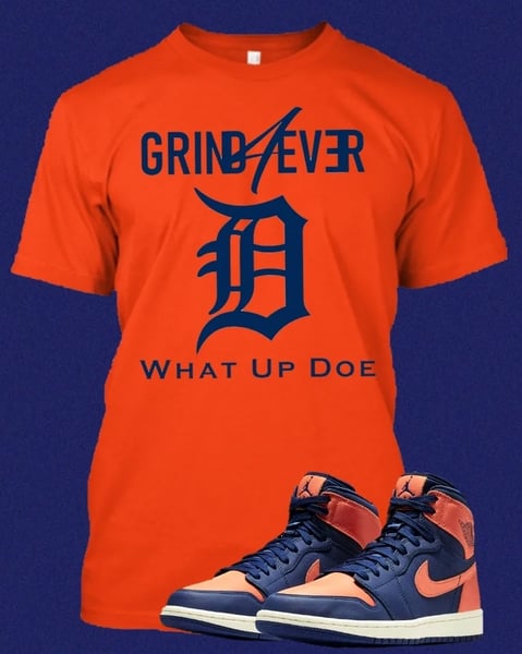 Image of Grind4Ever Detroit Tee - Orange & Blue