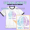 Solar Color Changing Tiff's Trolls Cotton Tee Blue to Purple, Unisex