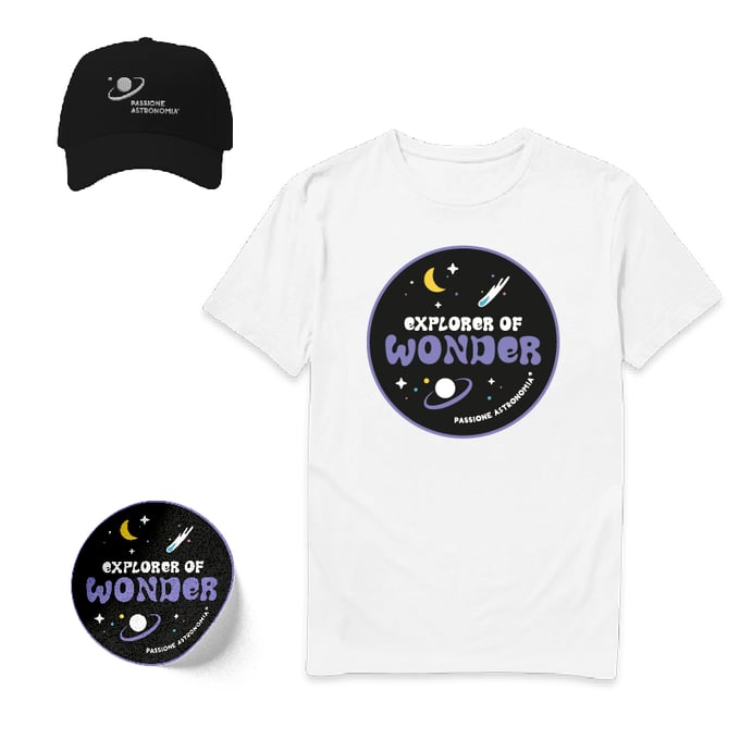 Image of KIT Explorer of Wonder: T-shirt + Cappellino + Sticker