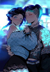 neon night (tipsy au) print A4