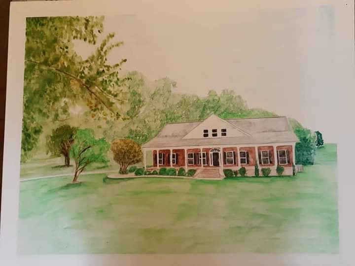 Image of Commission House paintings great closing gifts for realtors memorial home portrait painting
