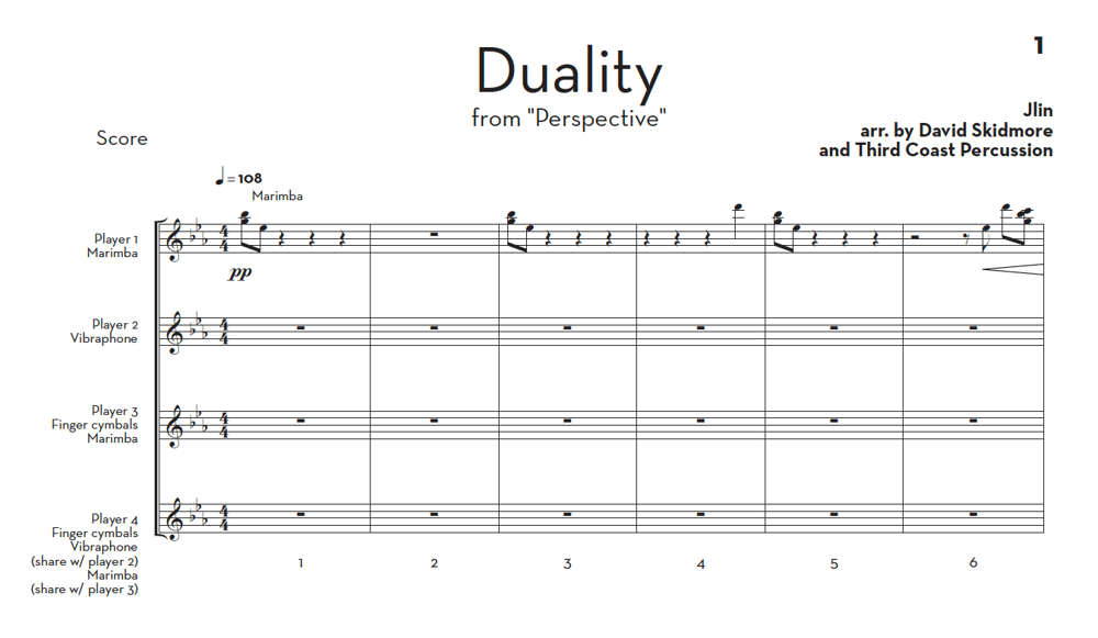 Image of "Duality" from "Perspective" - Score and Parts