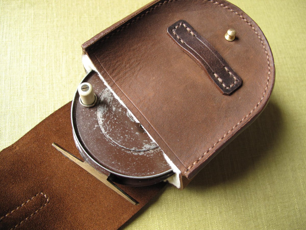 Image of Leather 3.5 inch centrepin reel case