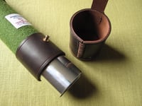 Image 4 of Dark Brown Leather & Harris Tweed float tube