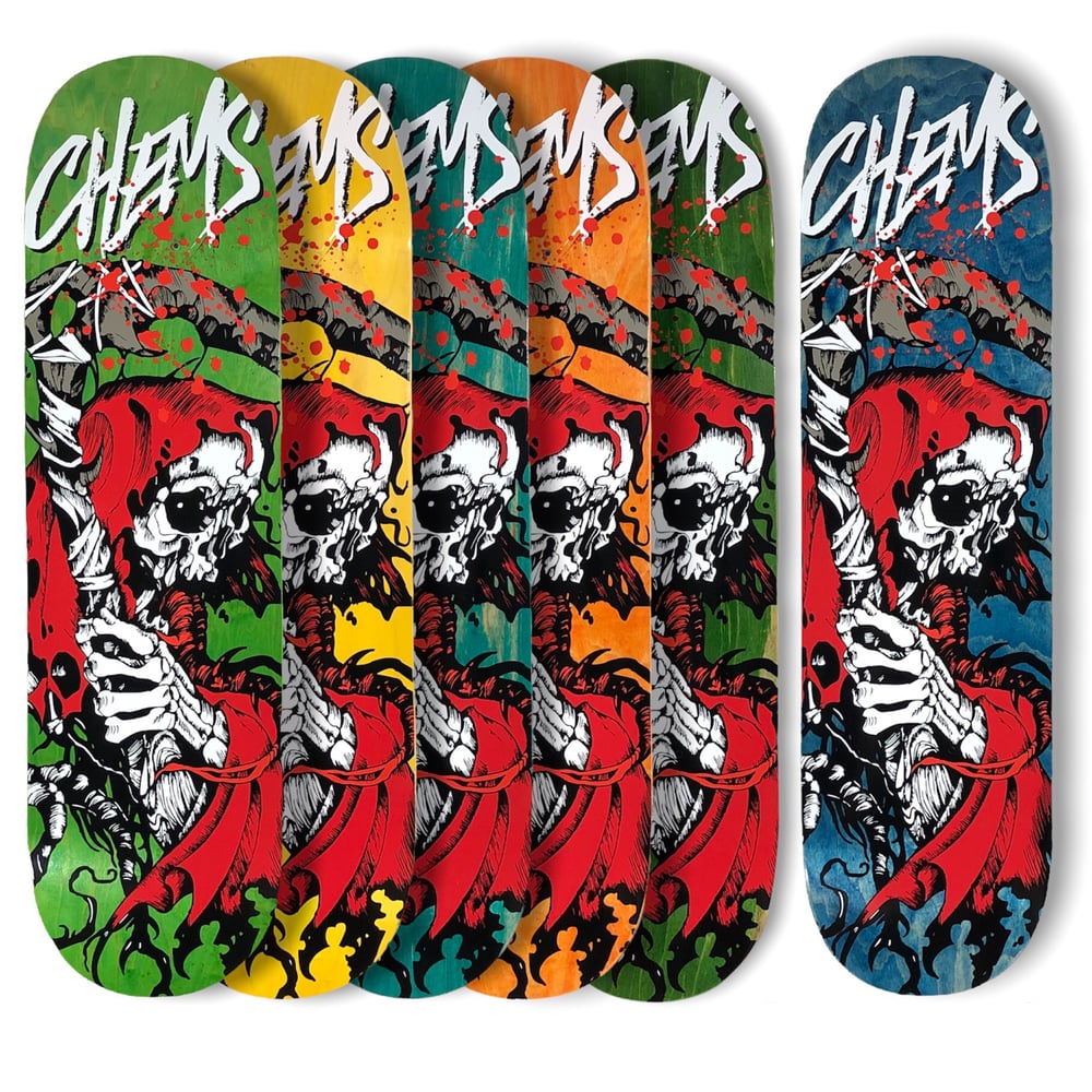 RED GRIM SKATEBOARD