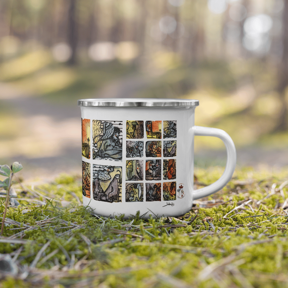 Image of JOKRITZELT FAN-BECHER / Enamel Mug