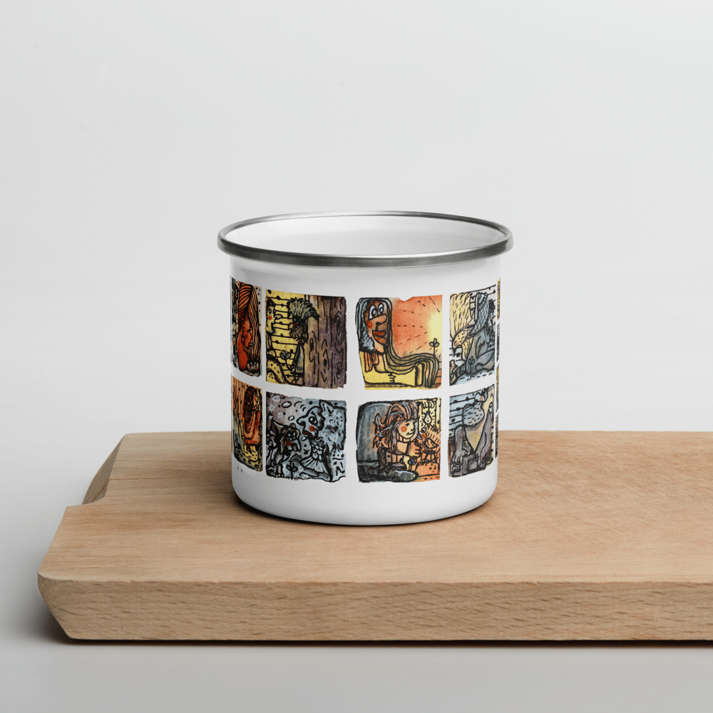 Image of JOKRITZELT FAN-BECHER / Enamel Mug