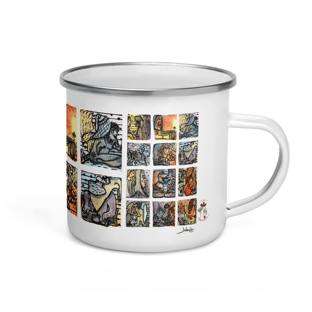 Image of JOKRITZELT FAN-BECHER / Enamel Mug