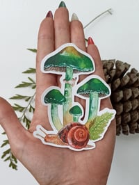 Image 1 of Mushroom and Snail Sticker