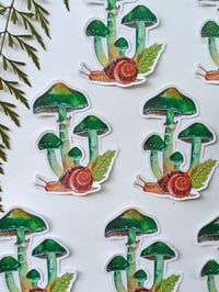 Image 2 of Mushroom and Snail Sticker