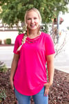 Hot pink caged tunic 
