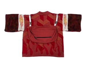 Image of "DANCING WITH FIRE" QUILTED KIMONO JACKET