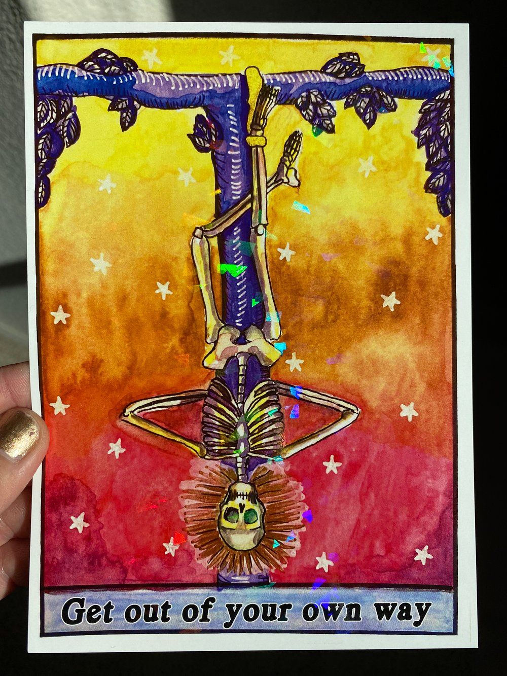 Image of Hanged Man Skelly Print