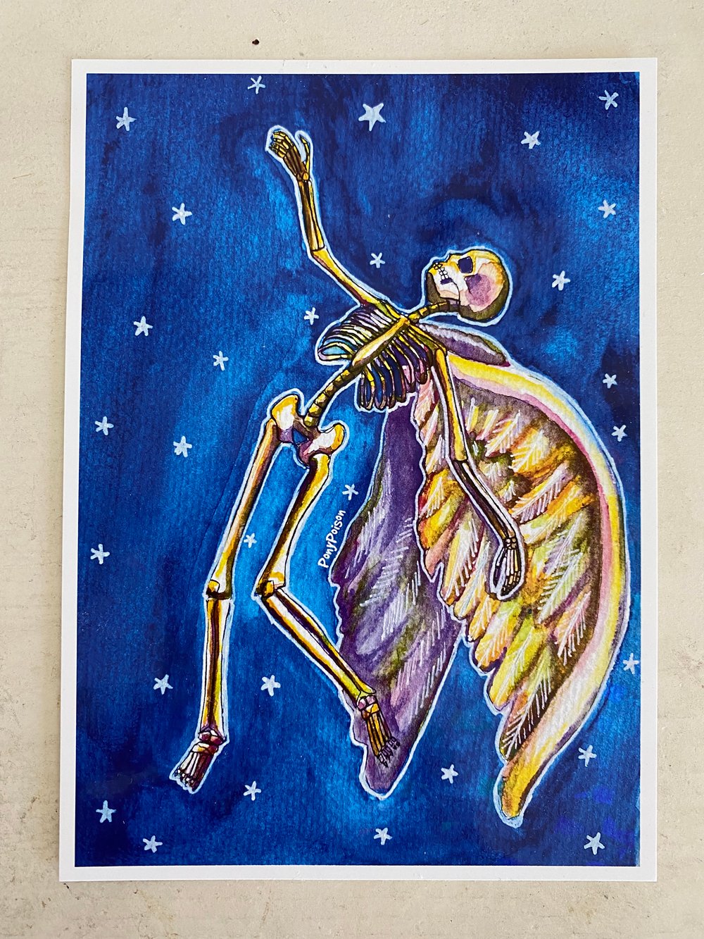 Image of Shooting Star Skelly Print