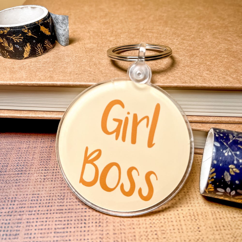 Image of Girl Boss Keychain | Acrylic keychain