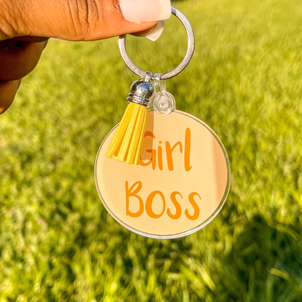 Image of Girl Boss Keychain | Acrylic keychain