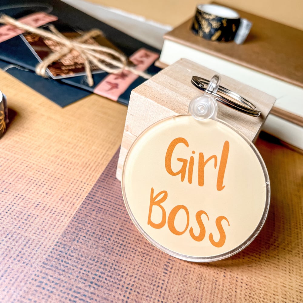 Image of Girl Boss Keychain | Acrylic keychain