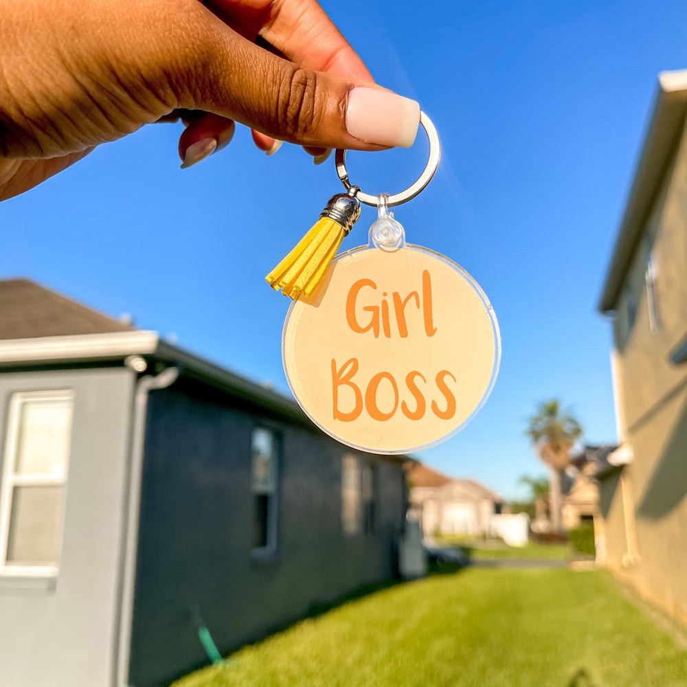 Image of Girl Boss Keychain | Acrylic keychain