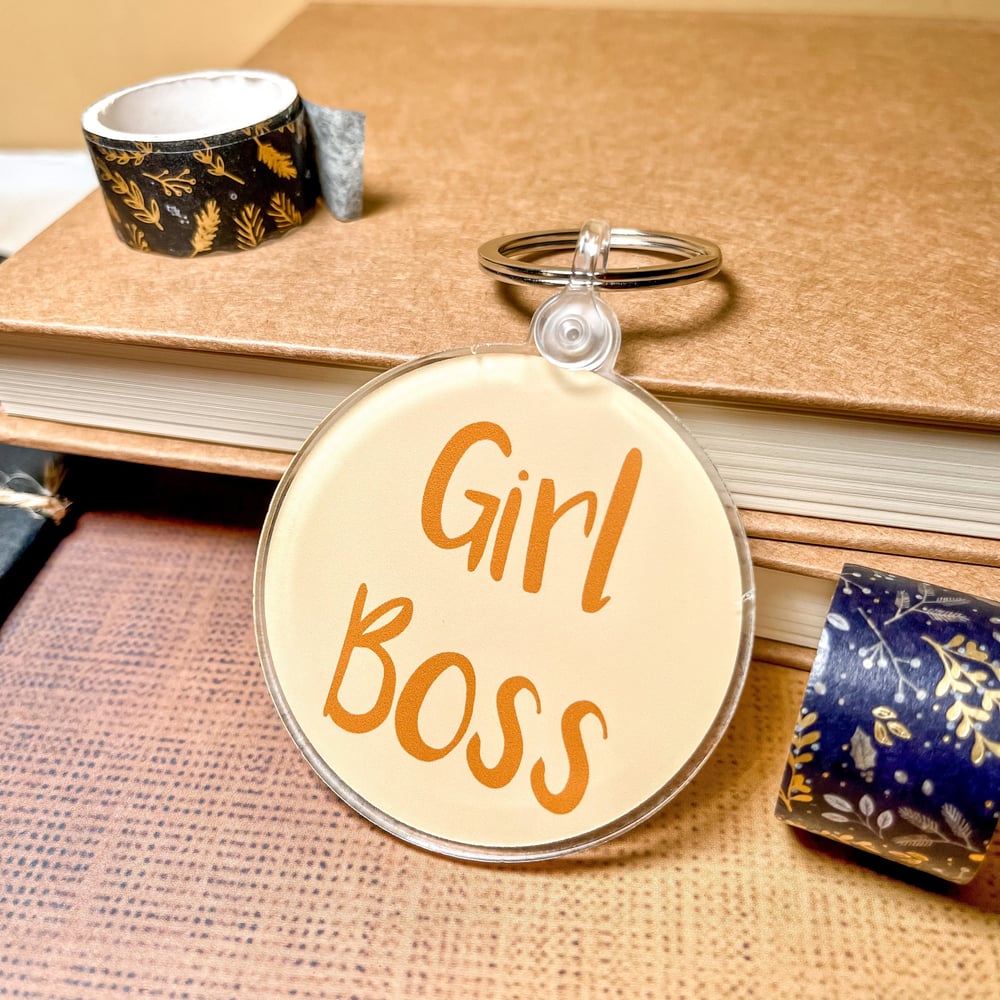 Image of Girl Boss Keychain | Acrylic keychain