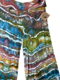 Image 7 of ♻️ UPCYCLED XL Jersey Knit Wide Leg Crop Pants in Cool Geode Ice Dye