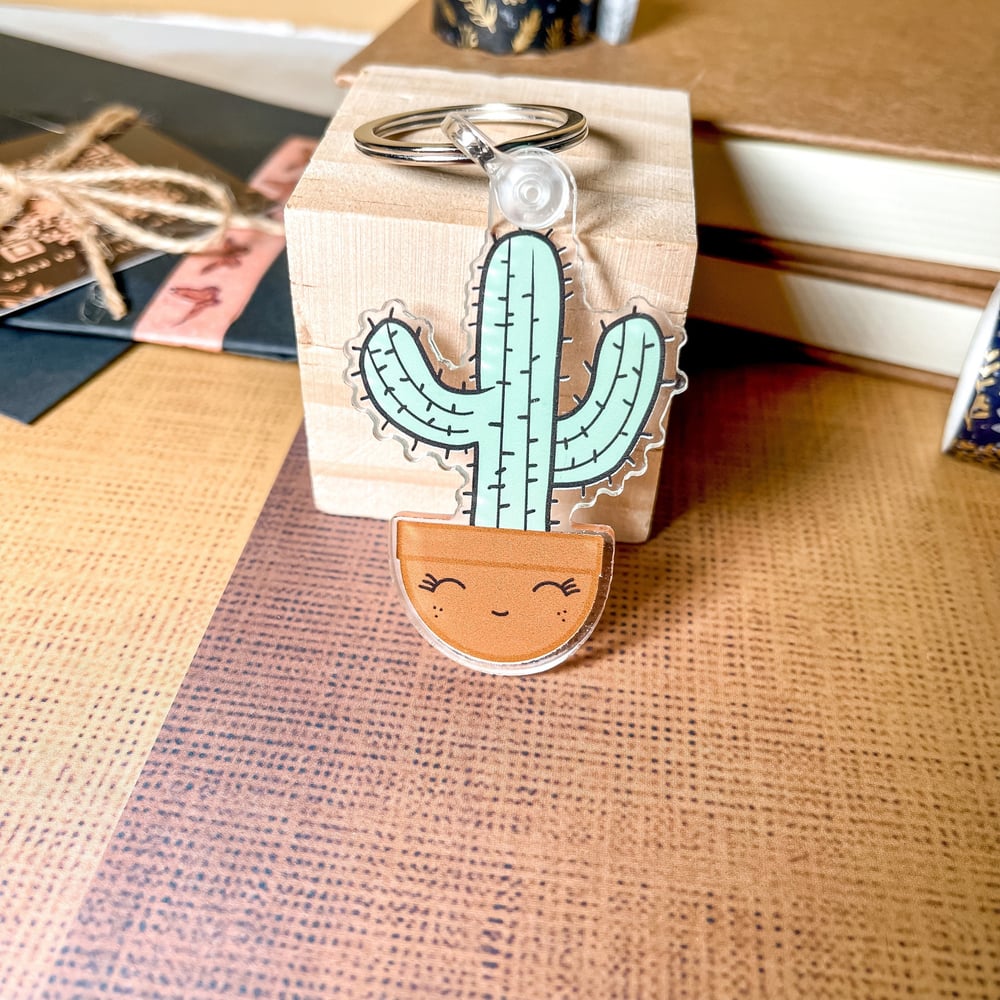 Image of Cactus Tassel Keychain