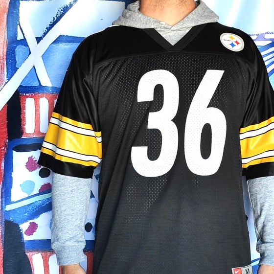 Image of Vintage 1990's Pittsburgh Steelers Jerome Bettis Nike Replica Jersey Sz.M