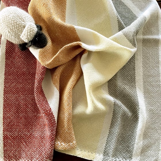Image of Woollen Baby Blanket - Stripey C