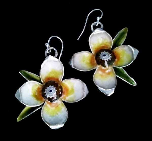 Image of Australian Wildfowers – White Boronia Earrings