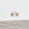 9ct gold & white diamond studs