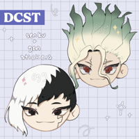 [ dr. stone senku and gen stickers ]
