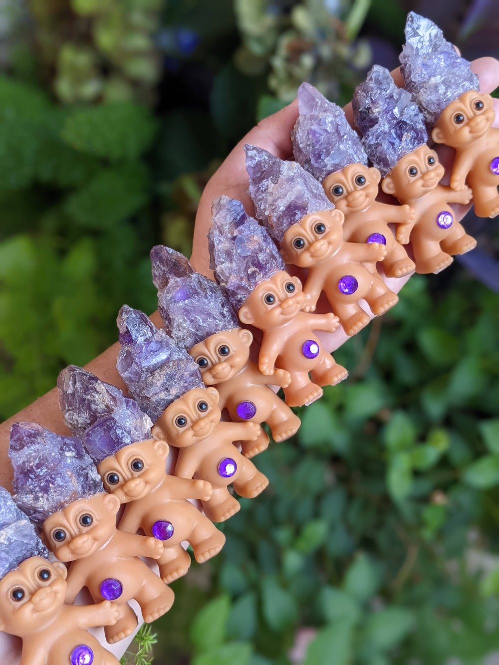 MADE TO ORDER Amethyst Crystal Troll Shorty 4"