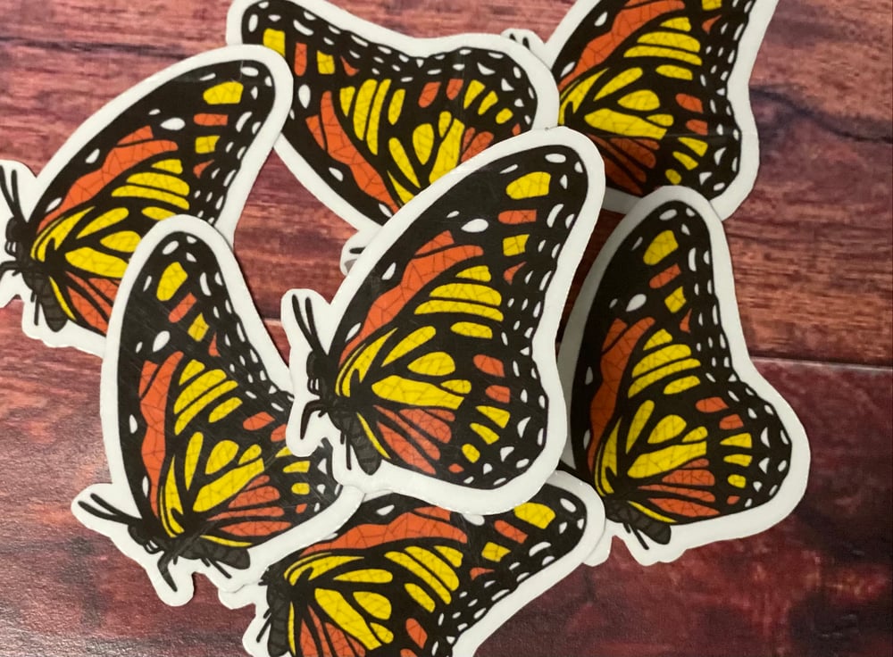 Butterfly Turtle / Monarch Butterfly Waterproof Vinyl Sticker (choose one)