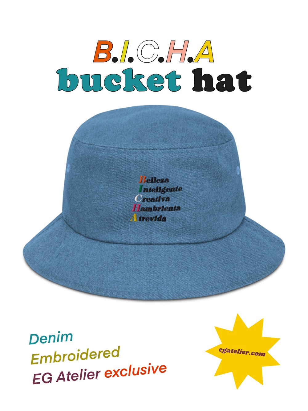 Image of B.I.C.H.A. bucket hat