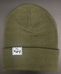 Olive Green Folded Beanie