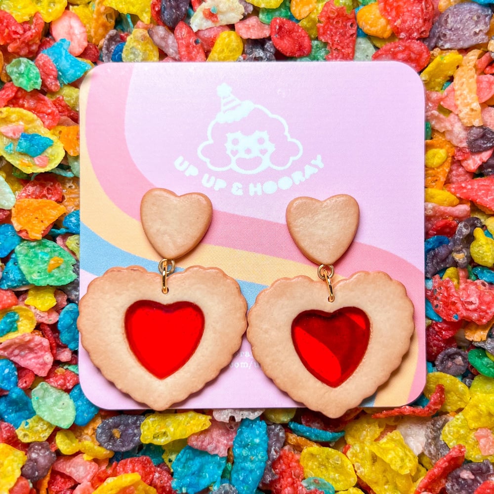 Image of Stained Glass Cookie Earrings