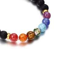 Image 2 of Unisex Seven Chakras Volcanic Stone