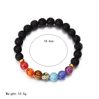 Image 4 of Unisex Seven Chakras Volcanic Stone
