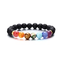 Image 3 of Unisex Seven Chakras Volcanic Stone