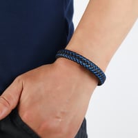 Image 5 of Men Leather Braided Bracelet