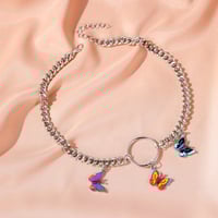 Image 1 of Fashionable Three Colors Butterflies Choker