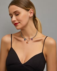 Image 3 of Fashionable Three Colors Butterflies Choker