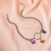 Image 5 of Fashionable Three Colors Butterflies Choker