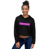 SAPIOSEXUAL Pink on Black Crop Hoodie