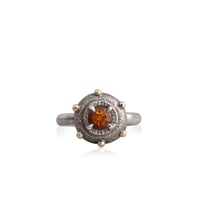 Image 2 of sun and stars citrine ring with 14k gold details