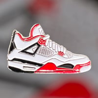 Image 1 of "Fire Red" Jordan 4 Enamel Pin